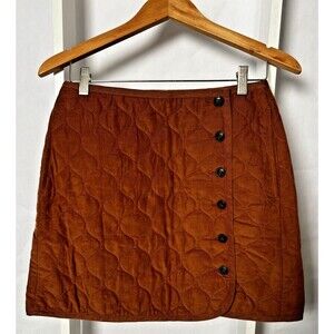 Madewell Mini Pencil Skirt NEW Womens 6 Warm Clay Pinwale Quilted Corduroy Pkts